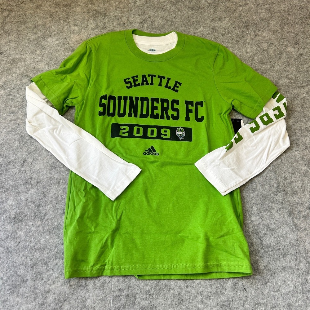 NWT ADIDAS Seattle Sounders MLS Long Sleeve Shirt Youth Medium 10/12
